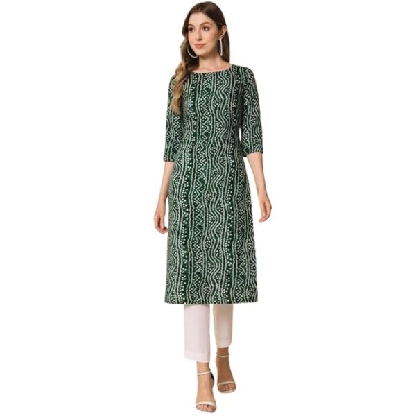 SIVA SHIVANI EMART WOMEN'S GREEN COLOUR KURTI TOP