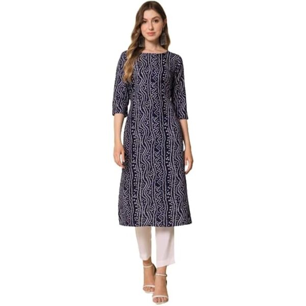 SIVA SHIVANI EMART WOMEN'S NAVY BLUE  COLOUR KURTI TOP